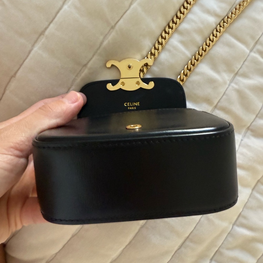 Celine Black and Gold Designer Women's Bag - Picture 7 of 11